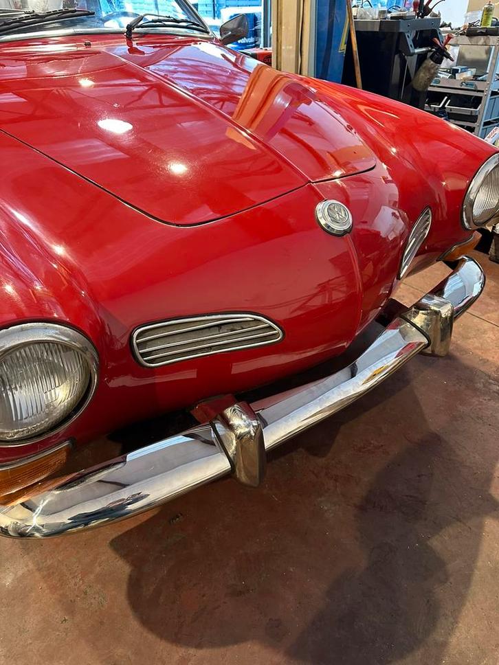 Vw Karmann Ghia oldtimer 1500 1971, Auto's, Volkswagen, Bedrijf, Te koop, Overige modellen, Benzine, Coupé, 2 deurs, Rood, Leder