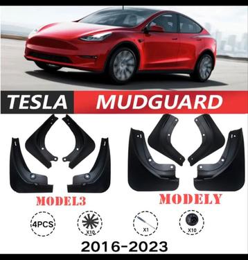 Tesla model y spatlappen (mudflaps) + houder thuislader