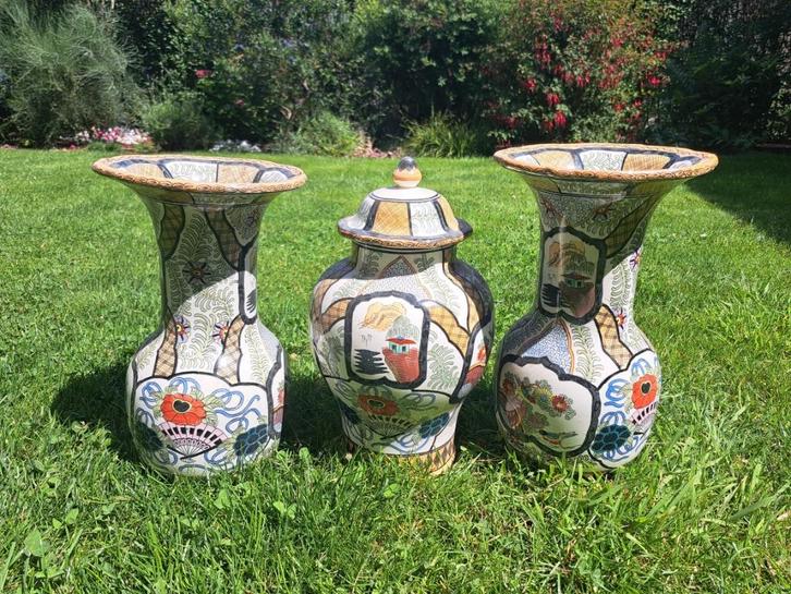 Lot de 3 garnitures de cheminée de la  Manufacture Sphinx, Antiek en Kunst, Antiek | Porselein, Ophalen