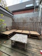 Bamboe loungeset - zonder kussens, Tuin en Terras, Ophalen, Zo goed als nieuw, Loungeset