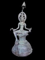 Bronzen beeld van de godin SRI/Lakshmi/India/Indonesië/Azië, Antiek en Kunst, Ophalen of Verzenden