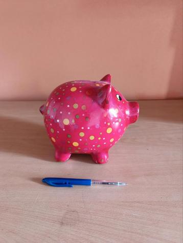 Roze groot spaarvarken Pomme Pidou beschikbaar voor biedingen