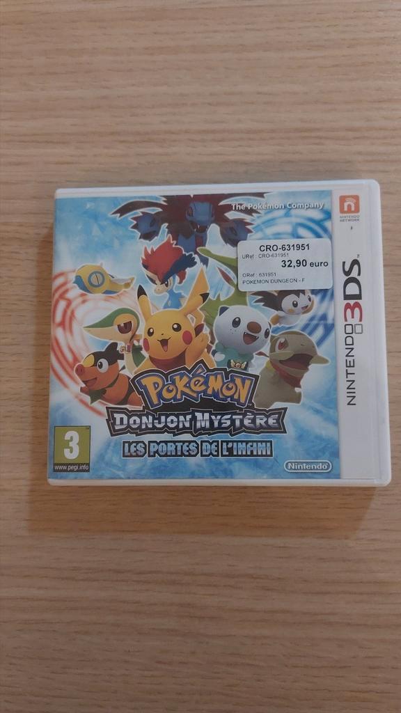 jeu 3DS pokémon Donjon Mystère Les portes de l'infini, Consoles de jeu & Jeux vidéo, Jeux | Nintendo 2DS & 3DS, Comme neuf, Aventure et Action