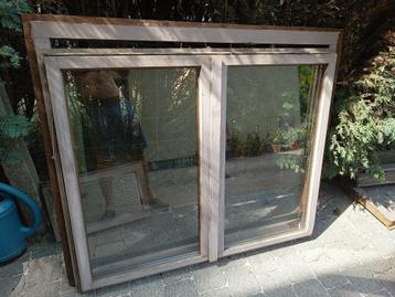 Gratis houten raam, Double vitrage, Fenêtre de façade ou Vitre, Enlèvement, Utilisé