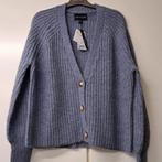 Les Copains cardigan wolmix jeansblauw Nieuw, Enlèvement ou Envoi, Neuf, Taille 38/40 (M)
