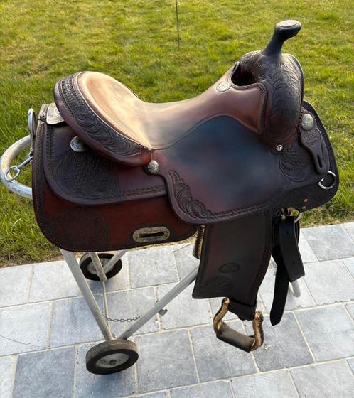 Te koop: Billy Cook Pro Reiner Reiningzadel + hoofdstel, Dieren en Toebehoren, Paarden en Pony's | Zadels, Gebruikt, Western, Ophalen