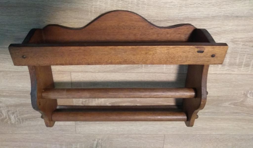 Porte-rouleaux triple en bois, Enlèvement ou Envoi, Utilisé