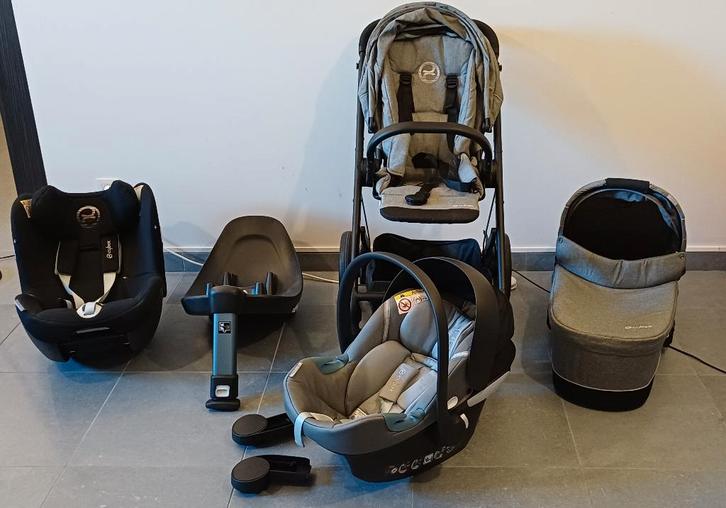 Poussette cybex (ensemble) + siège auto et accessoires, Kinderen en Baby's, Kinderwagens en Combinaties, Zo goed als nieuw, Kinderwagen