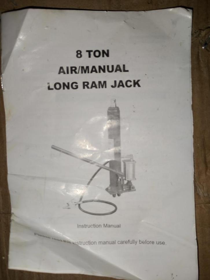 8 ton air/manual long ram Jack nieuw, Doe-het-zelf en Bouw, Gereedschap | Handgereedschap, Nieuw, Ophalen