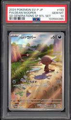 Paldean Wooper PSA 10 - SV-P 193 - Japanese Promo 2024, Ophalen of Verzenden, Zo goed als nieuw, Losse kaart