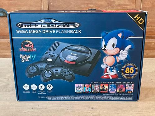 AtGames SEGA Mega Drive Flashback HD Zwart, Games en Spelcomputers, Spelcomputers | Sega, Zo goed als nieuw, Mega Drive, Ophalen of Verzenden