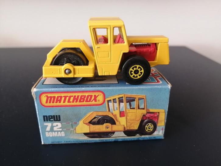 Lesney Matchbox Superfast #72 Bomag in doosje, Hobby en Vrije tijd, Modelauto's | Overige schalen, Zo goed als nieuw, Ophalen of Verzenden