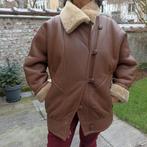 Manteau vintage en cuir de mouton retourné, Sans marque, Brun, Taille 38/40 (M), Porté