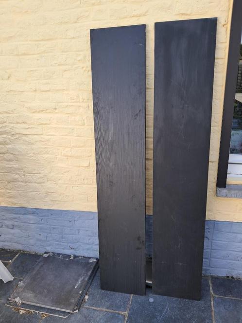 2 planches  pour étagère en bois noir (lot), Huis en Inrichting, Woonaccessoires | Etagères, Gebruikt, Ophalen