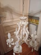 Luster (wit), Huis en Inrichting, Lampen | Kroonluchters, Ophalen, Zo goed als nieuw, Kunststof