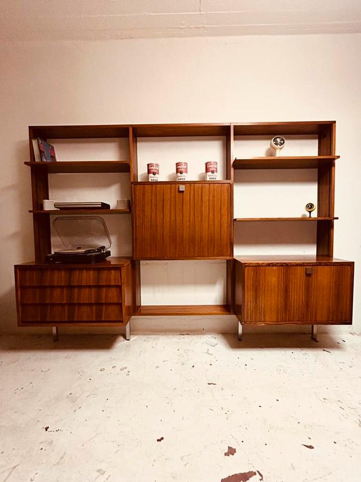Vintage moduleerbaar wandmeubel Alfred Hendrickx, Huis en Inrichting, Kasten | Wandmeubels, Zo goed als nieuw, Ophalen