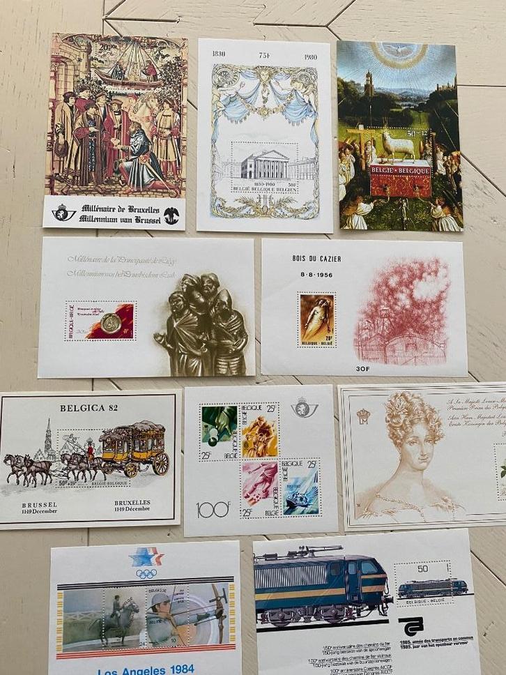 Belgie, 10 postzegelblokken, deel 2, Postzegels en Munten, Postzegels | Europa | België, Postfris, Olympische Spelen, Postfris