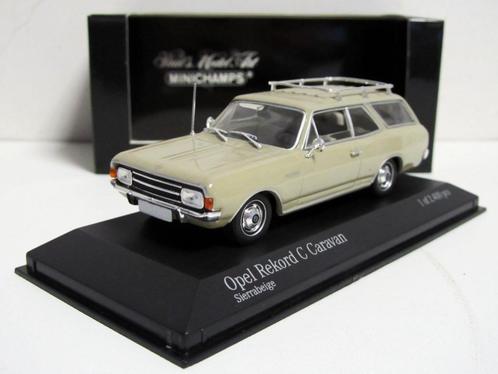 Opel Rekord 'C' Caravan 1966, Sierra Beige, Minichamps 1/43, Hobby en Vrije tijd, Modelauto's | 1:43, Zo goed als nieuw, Auto