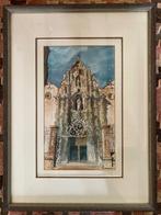 Aquarel Daniel Wroblewski (kerk Mexico), Antiek en Kunst, Ophalen