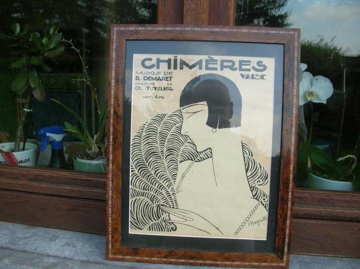 GESIGNEERD MAGRITTE CHIMÉRES WALTZ, Antiek en Kunst, Kunst | Litho's en Zeefdrukken, Ophalen of Verzenden