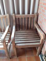 Teak stoelen, Tuin en Terras, Tuinstoelen, Ophalen, Gebruikt, Hout, Stapelbaar