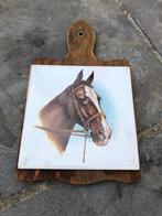 planche à découper - planche en bois avec cheval en tuile, Cheval, Enlèvement ou Envoi