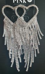 Mooie grote oorbellen et glittersteentjes van Lucardi, Ophalen of Verzenden, Nieuw, Zilver, Hangers