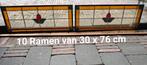 Glas in loodramen inzgs 10 stuks, Antiek en Kunst, Ophalen