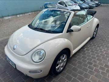 Vw new beetle cabrio 1.6i 2004 165000km airco! Gekeurd!, Autos, Cuir, Entreprise, Cabriolet, Boîte manuelle