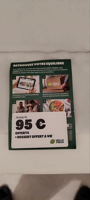 Hello Fresh Cadeau Kaart Waarde €95, Tickets en Kaartjes, Kortingen en Cadeaubonnen, Kortingsbon, Arrangement, Warenhuis- of Winkelbon