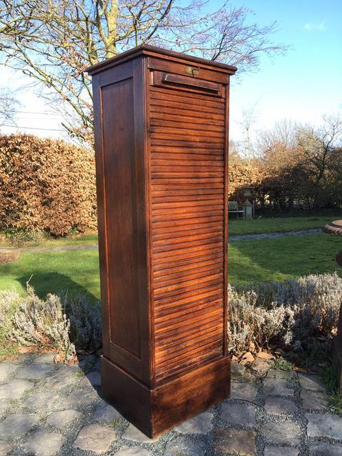 antieke eiken rolluikkast jaren 1920’s, Huis en Inrichting, Kasten | Roldeurkasten en Archiefkasten, Ophalen
