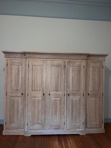 Kleerkast, Huis en Inrichting, Kasten | Kleerkasten, Ophalen, Zo goed als nieuw, White wash moderne kleerkast, Met hangruimte