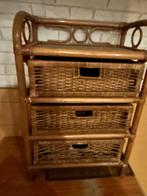 Leuk laden kastje in riet, 3 ou 4 tiroirs, Enlèvement, Utilisé