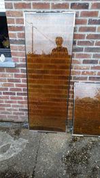 Doubles vitrages brun avec dessins d'un coté, Bricolage & Construction, Enlèvement, Utilisé, Panneau vitré, Double vitrage