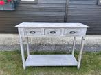 Rustieke sidetable met 3 lades, Huis en Inrichting, Tafels | Sidetables, Ophalen