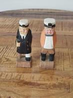 2x Vintage Handgesneden/Handgeschilderde “old salt” figuren, Verzamelen, Ophalen of Verzenden, Gebruikt, Mens