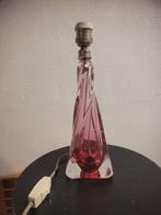 Pied de lampe en cristal rubis Val Saint Lambert