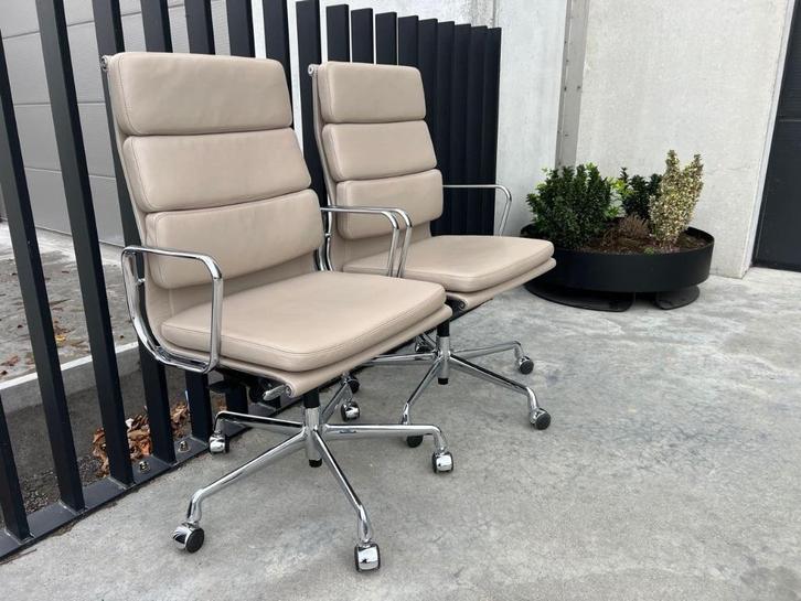 Vitra Eames EA219 lederen bureaustoel, Huis en Inrichting, Bureaustoelen, Zo goed als nieuw, Bureaustoel, Verzenden