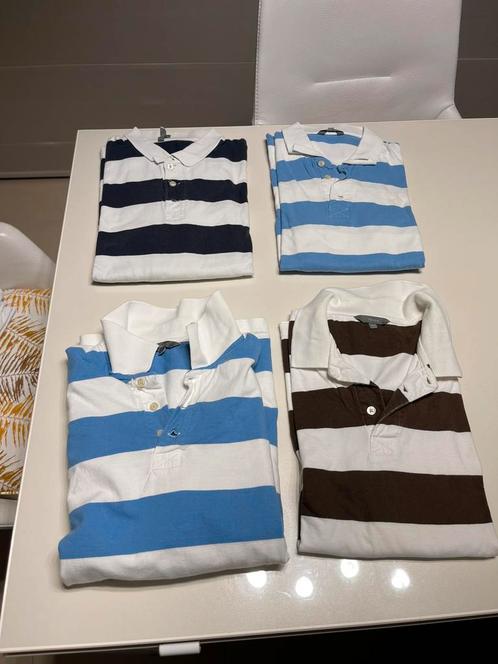 5 gestreepte polo’s maat XL lange mauwen, Kleding | Heren, Heren-kledingpakketten, Zo goed als nieuw, Maat 56/58 (XL), Ophalen