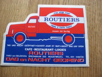 Sticker Routiers Wuustwezel Cafe Restaurant Logies 12 x 9 cm