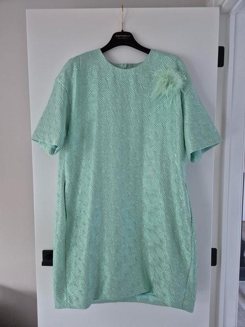 Linea Raffaelli feestjurk 44 muntgroen, Kleding | Dames, Gelegenheidskleding, Zo goed als nieuw, Ophalen of Verzenden