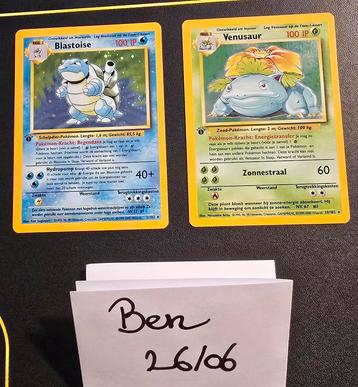 1st Edition Blastoise & Venusaur NL zeer mooie staat beschikbaar voor biedingen