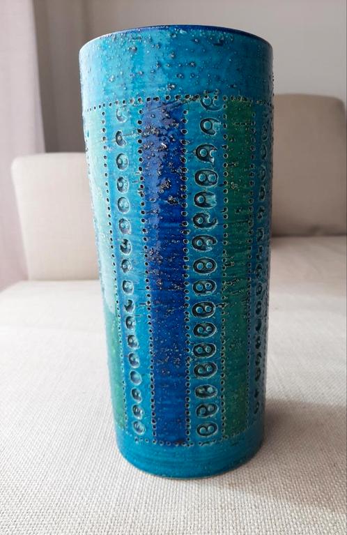 Bitossi Rimini blue vaas Aldo Londi, Huis en Inrichting, Woonaccessoires | Vazen, Zo goed als nieuw, Ophalen of Verzenden