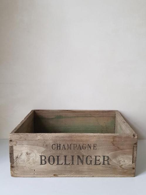 Caisse vintage en bois - Champagne BOLLINGER - 1959, Collections, Rétro, Enlèvement ou Envoi