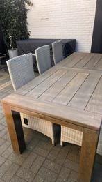 Grote Tuintafel 240x100x78 + 6 stoelen, Tuin en Terras, Ophalen, Gebruikt
