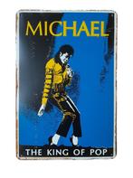 Metalen rusty-old vintage look wandplaat Michael Jackson, Ophalen of Verzenden, Nieuw