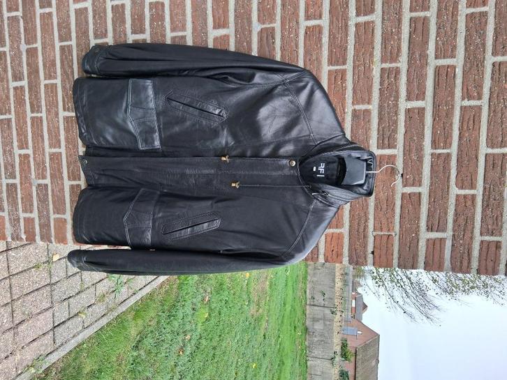 Heren leer jas RFI Mt 50, Kleding | Heren, Jassen | Winter, Zo goed als nieuw, Maat 48/50 (M), Zwart, Ophalen of Verzenden