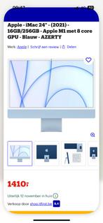 Apple iMac 24” (2021) 256GB, Computers en Software, Ophalen, 256 GB, 24”, IMac