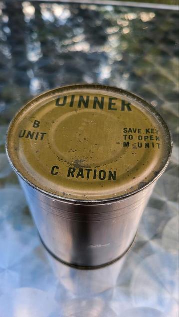 Boîte US de ration c dinner WWII 