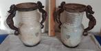 Paire de vases armogrès belgique : motif hippocampe, Maison & Meubles, Comme neuf, Enlèvement ou Envoi